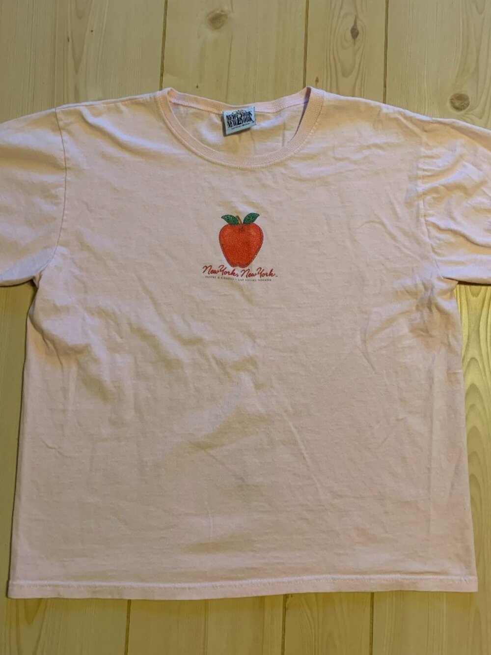 Vintage 90s New York Hotel Casino Las Vegas The Big Apple Gambling T-Shirt M